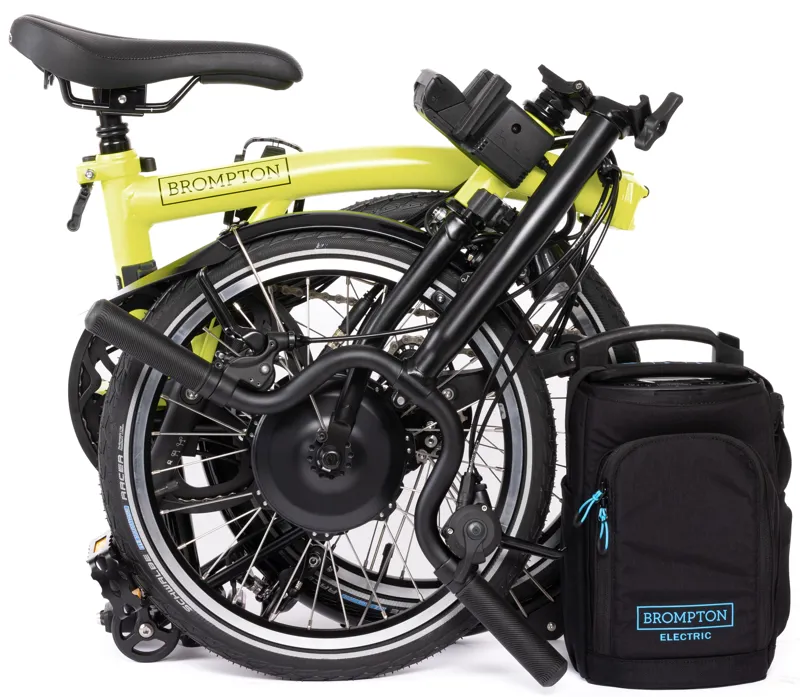 Brompton Electric C Line Urban Folding Bike 2024 in Yuzu Lime-3